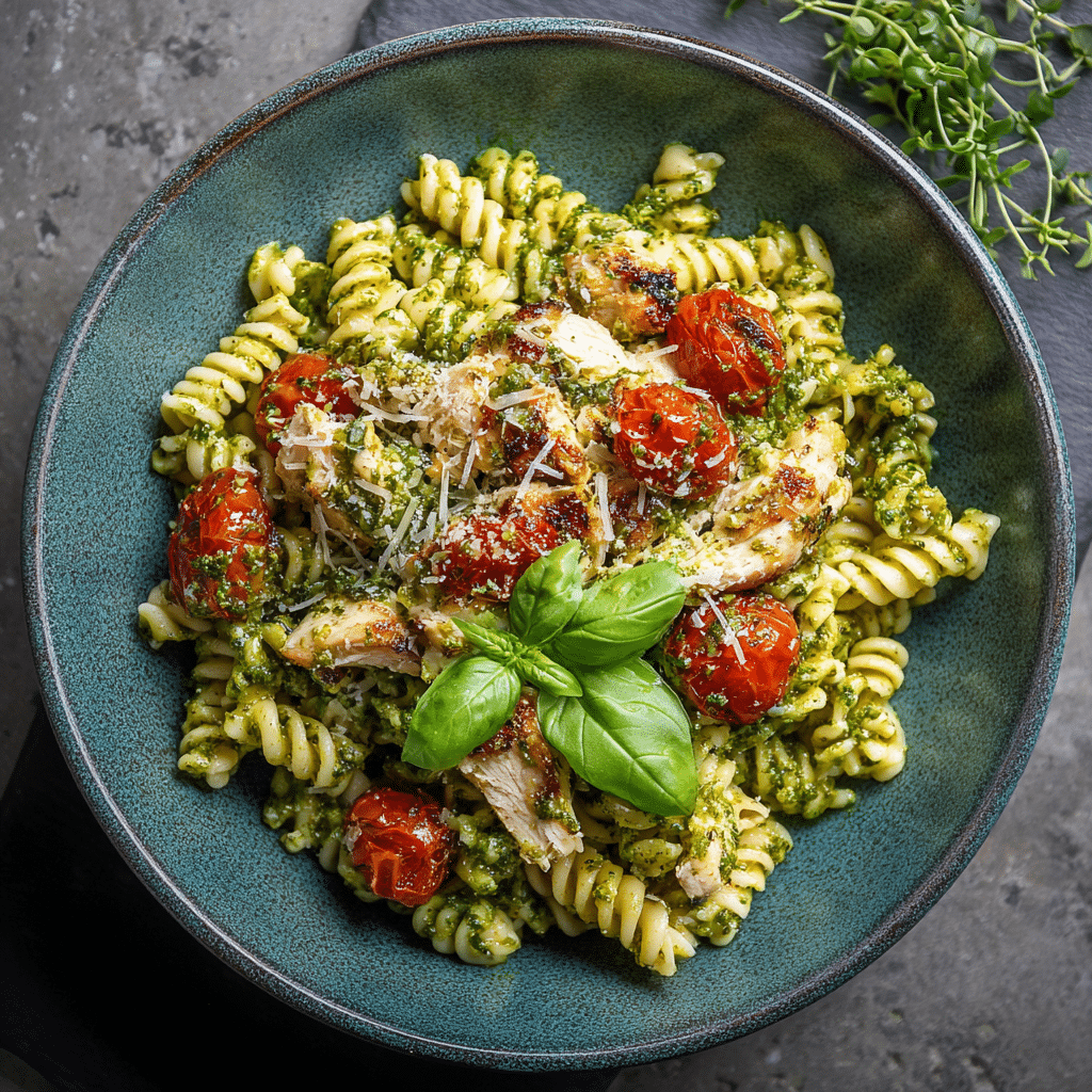 Pesto Chicken Fusilli Recipe - Recipe Image