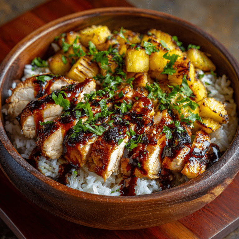 Pineapple Chicken Rice Bowl Recipe