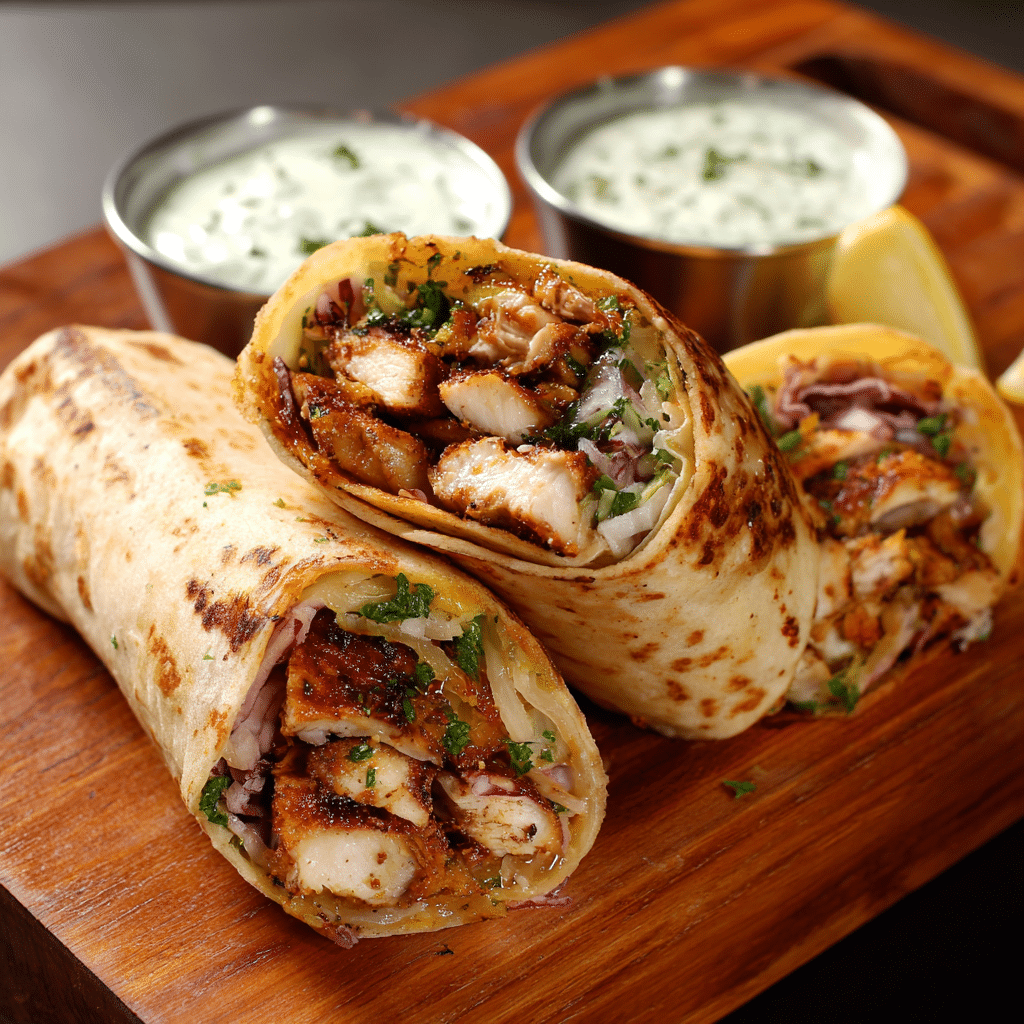 Chicken Shawarma Rolls Recipe