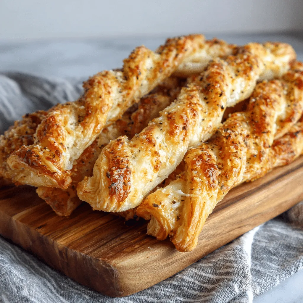 Cheese Stuffed Puff Pastry Twists