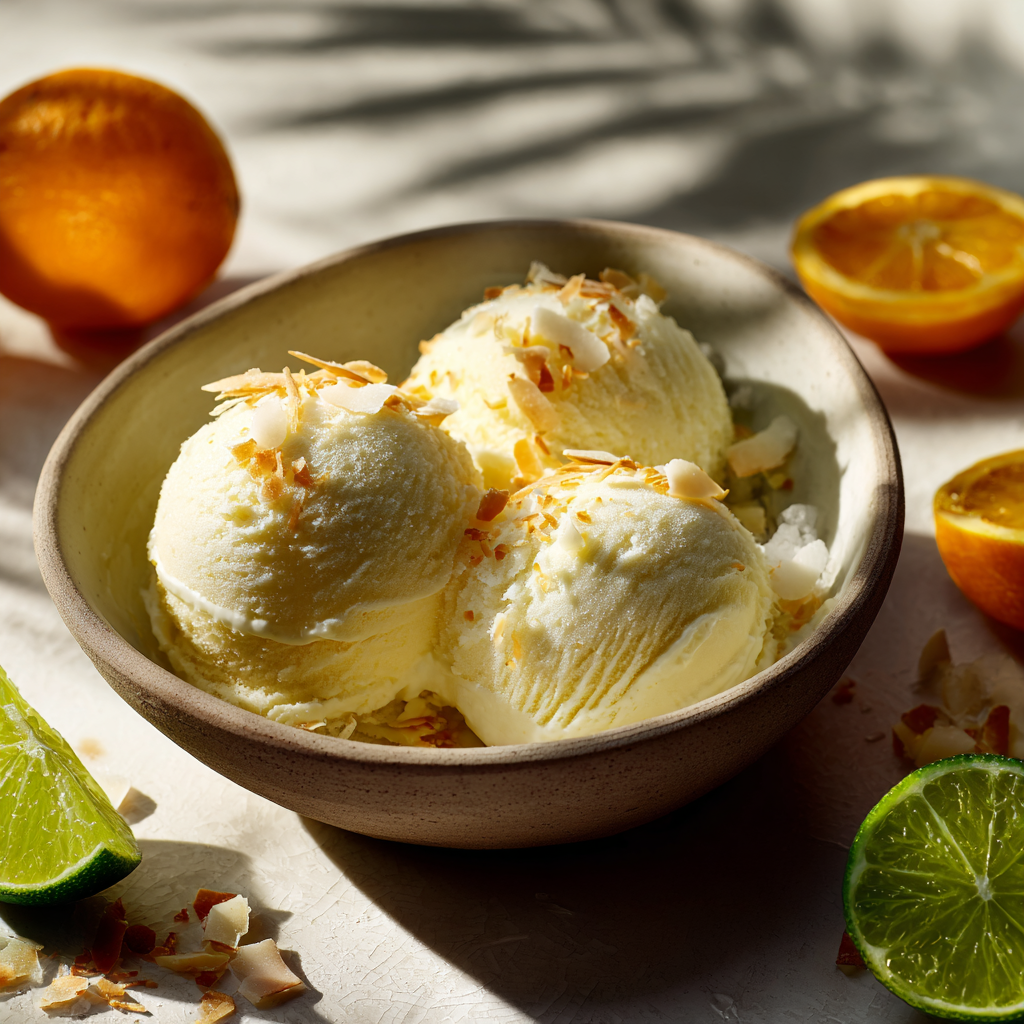 Calamansi Coconut Sorbet Recipe