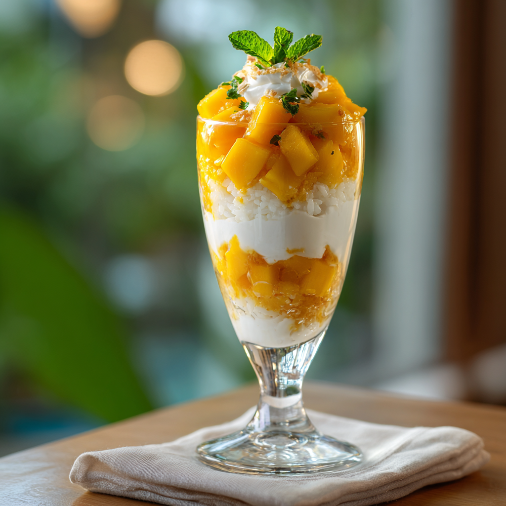 Mango Sticky Rice Parfait Recipe - Recipe Image