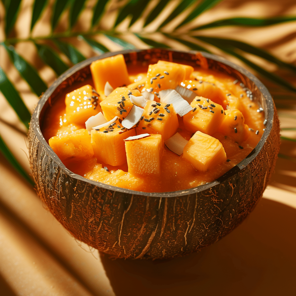 Tropical Papaya Coconut Smoothie Recipe