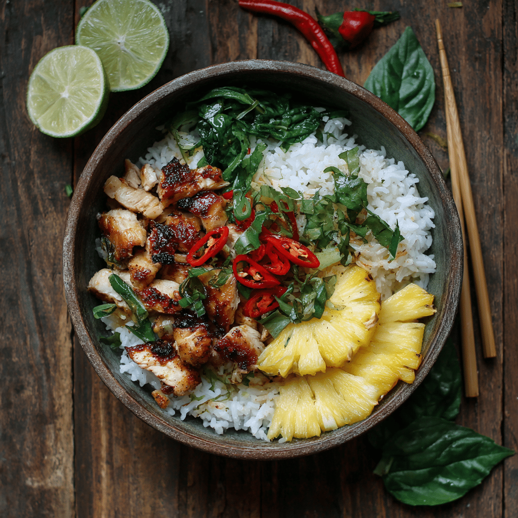 Pineapple Chicken Rice Bowl Recipe - Recipe Image
