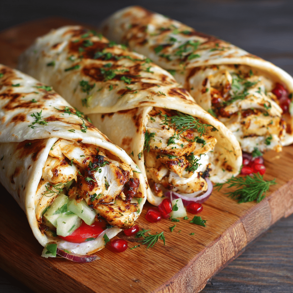Chicken Shawarma Rolls Recipe - Recipe Image