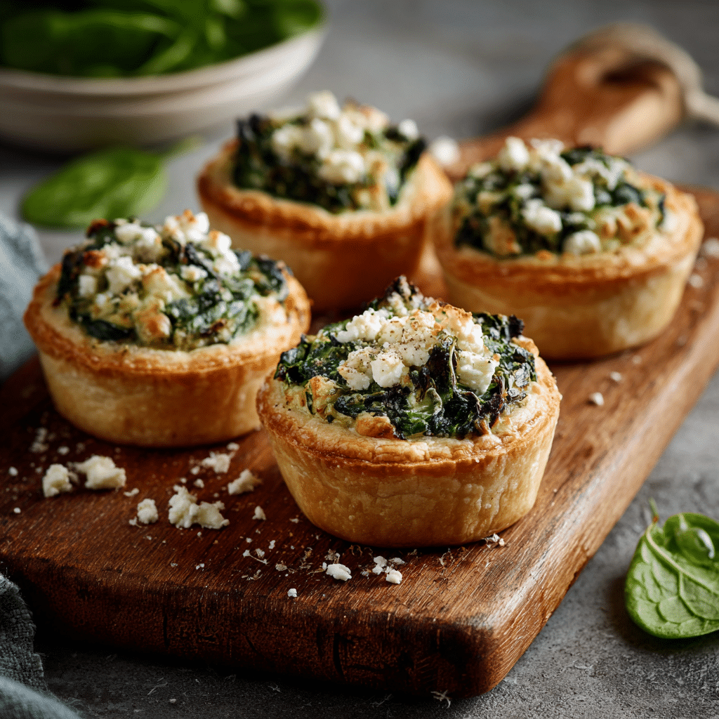 Mini Spinach Feta Pies Recipe - Recipe Image