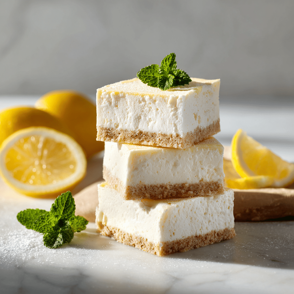 Frozen Lemon Cheesecake Bars Recipe - Recipe Image