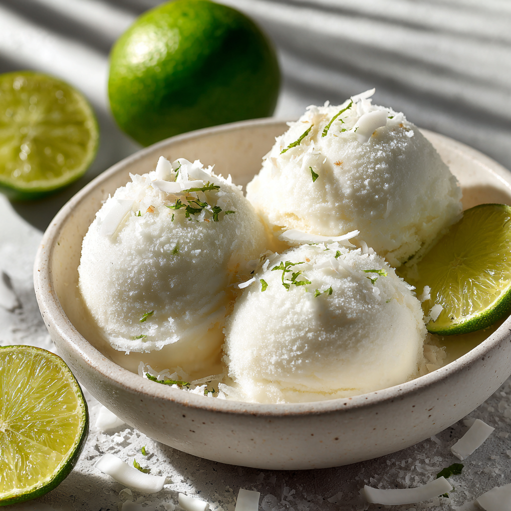 Calamansi Coconut Sorbet Recipe - Recipe Image