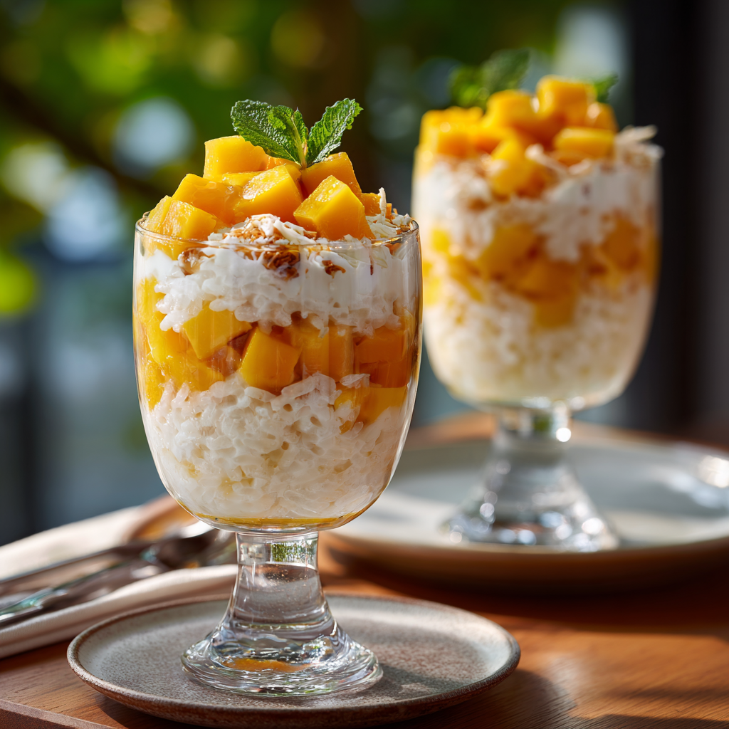 Mango Sticky Rice Parfait Recipe - Recipe Image