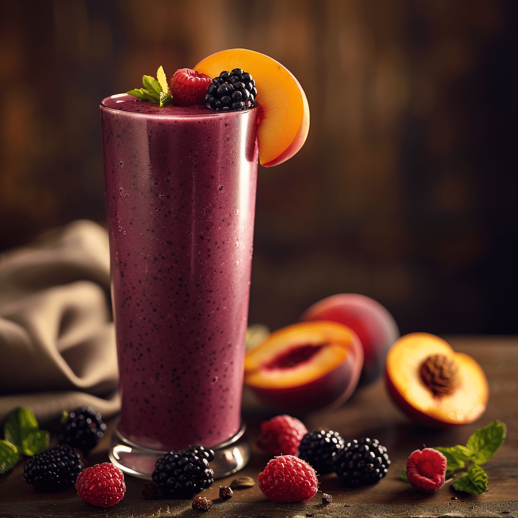 Blackberry Peach Smoothie Recipe - Recipe Image
