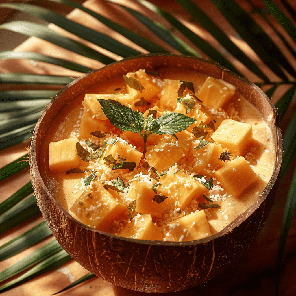 Tropical Papaya Coconut Smoothie Recipe - Recipe Image