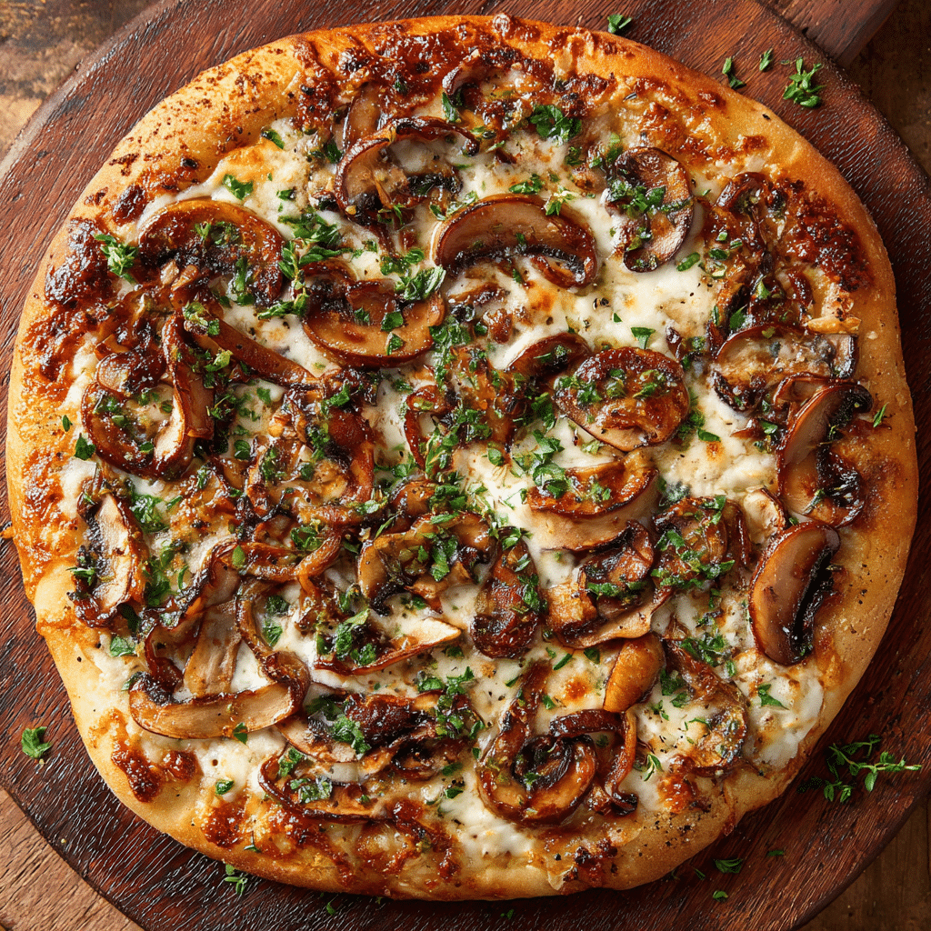 Mushroom Pizza Recipe - Recipe Image