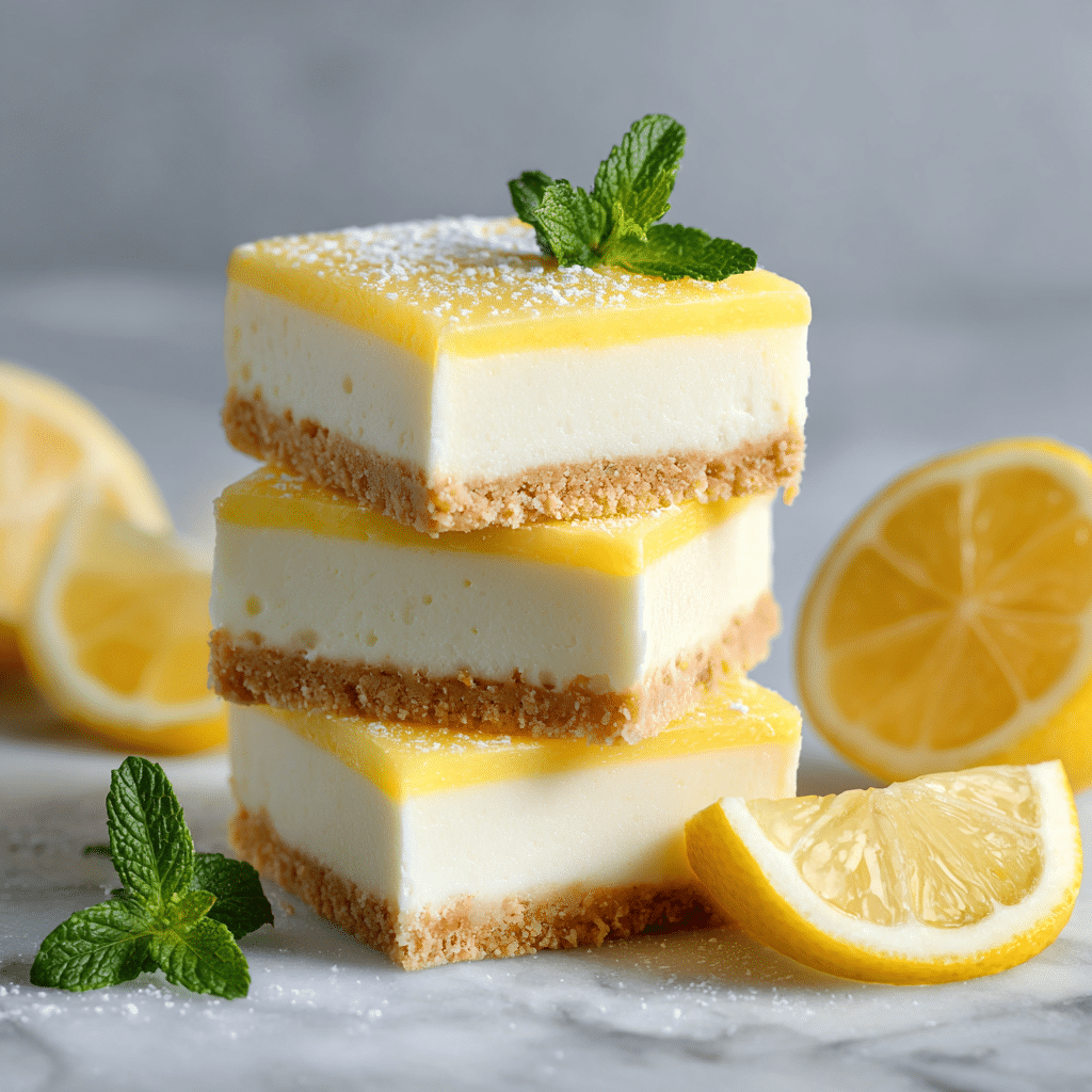 Frozen Lemon Cheesecake Bars Recipe - Recipe Image