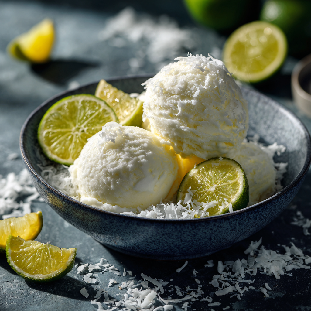 Calamansi Coconut Sorbet Recipe - Recipe Image
