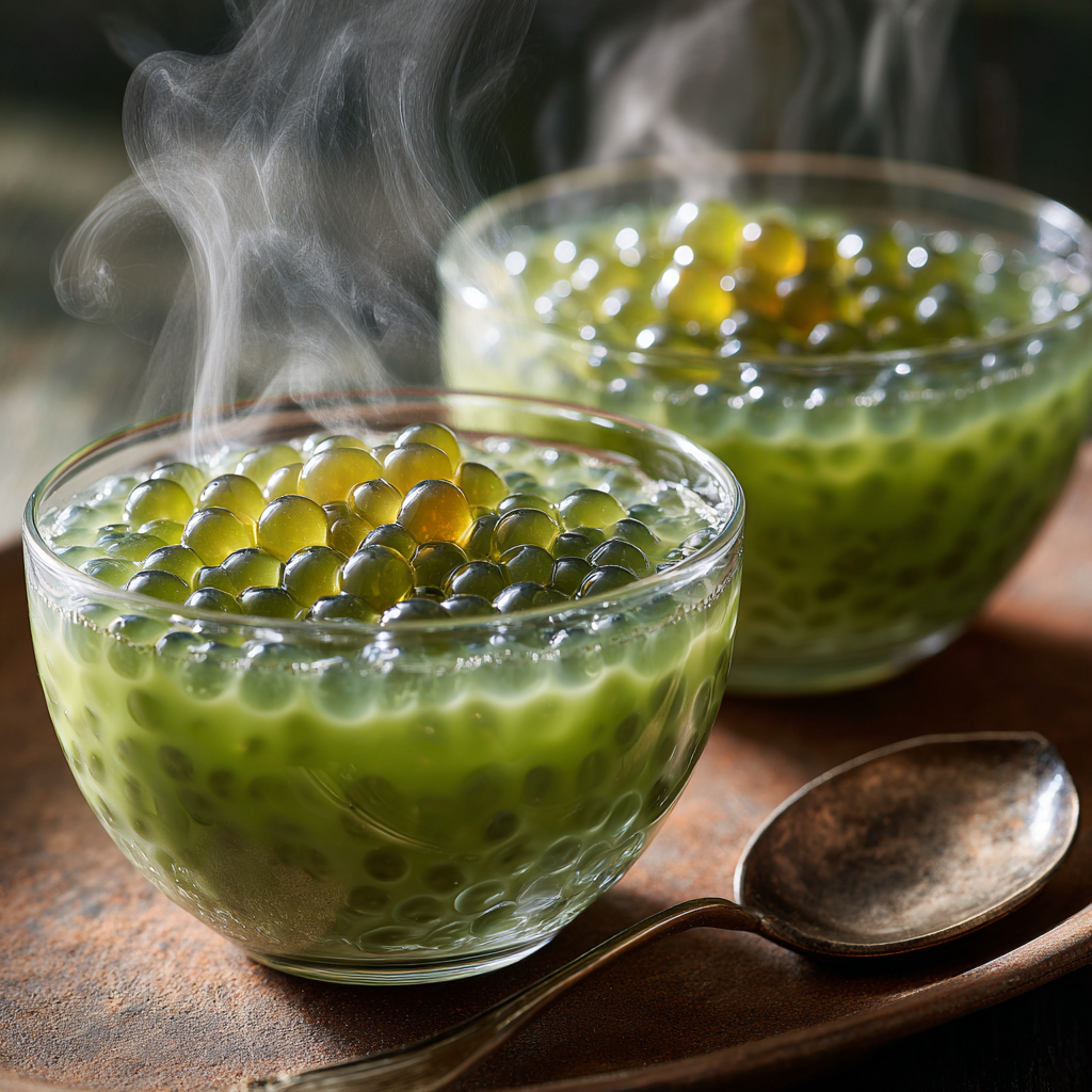 Pandan Tapioca Pudding Recipe - Recipe Image