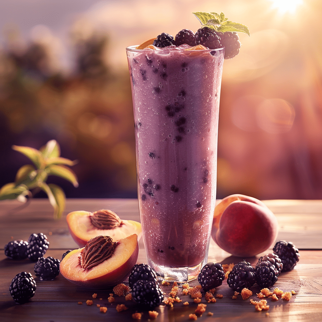 Blackberry Peach Smoothie Recipe - Recipe Image