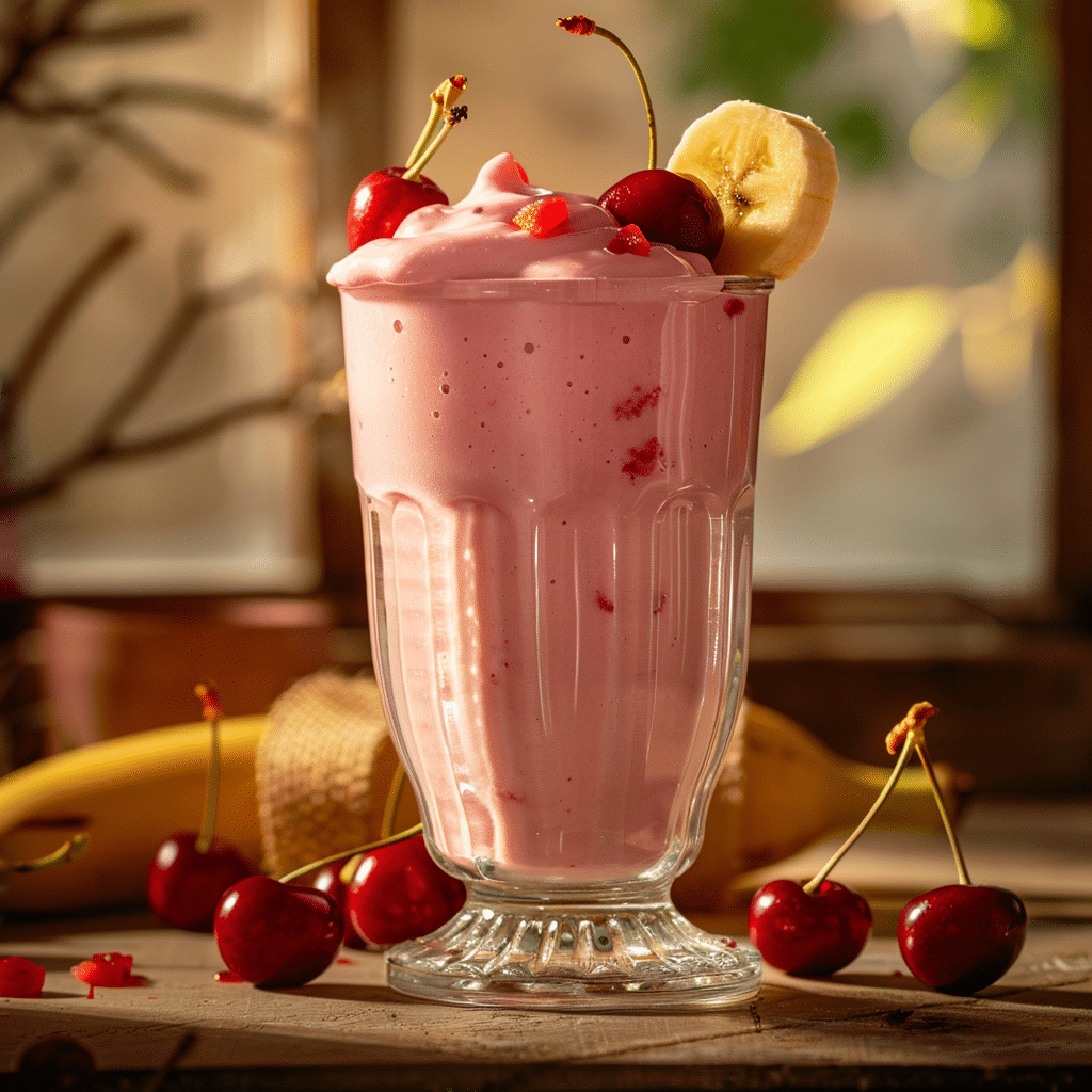 Cherry Banana Yogurt Shake Recipe - Recipe Image